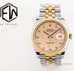 Swiss 3235 Rolex Datejust I Gold Fluted Motif 2-Tone Watch 36mm